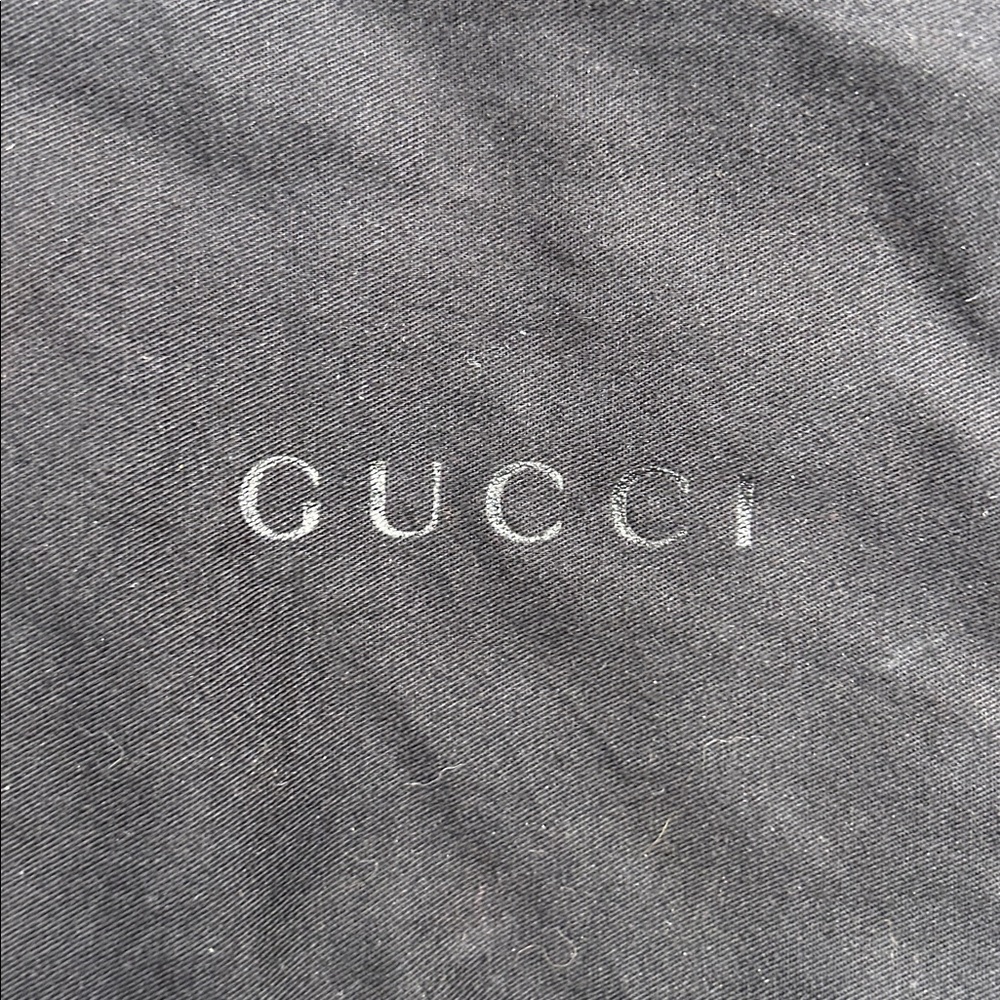 Authentic Gucci Slides Drawstring Canvas Pouch - image 3